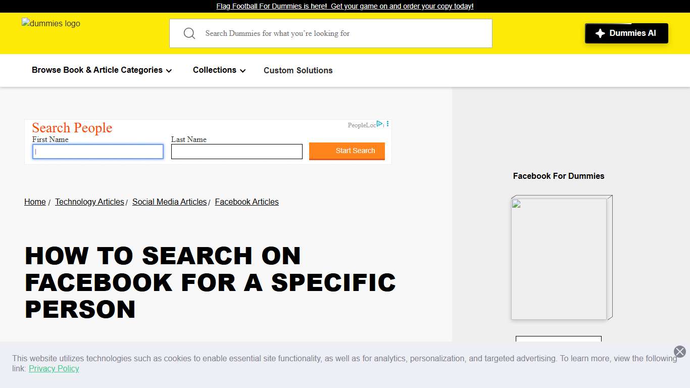 How to Search on Facebook for a Specific Person | dummies